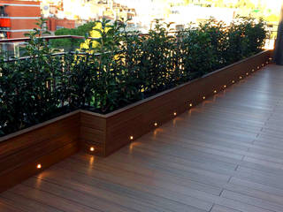 Atico Horta-Guinardó Barcelona, ecojardí ecojardí Modern balcony, veranda & terrace Wood-Plastic Composite