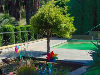 Tarima exterior sintética Barcelona - Sarrià, ecojardí ecojardí Garden Pool Wood-Plastic Composite