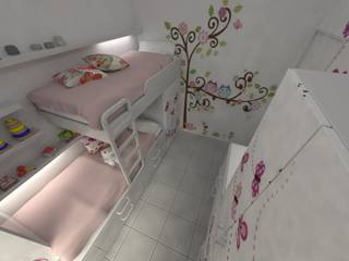 Habitación de de Niñas, Aida tropeano& Asociados Aida tropeano& Asociados Girls Bedroom Engineered Wood White