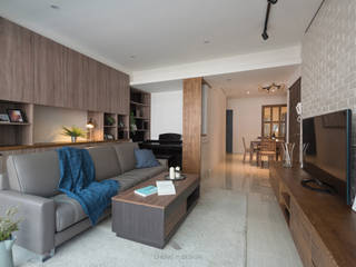 潤‧木光, 橙羿設計有限公司 橙羿設計有限公司 Scandinavian style living room