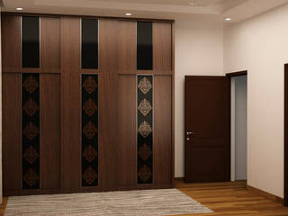 Sliding wardrobe homify Asian style bedroom