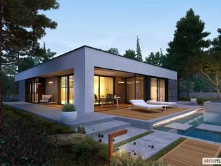 EX 21 G2 soft – dom, który stawia na oszczędną prostotę , Pracownia Projektowa ARCHIPELAG Pracownia Projektowa ARCHIPELAG Einfamilienhaus