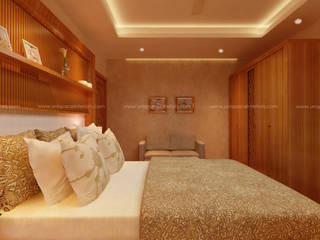 CONTEMPORARY INTERIORS BUNGALOW -RESIDENCE-VILLA INTERIOR-BEDROOM , UNISPACE INTERIOR UNISPACE INTERIOR