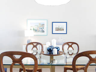 Projeto 46 l Sala comum Saldanha, maria inês home style maria inês home style Mediterranean style dining room