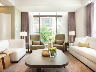 Herb HOUSE, 沐光植境設計事業 沐光植境設計事業 Modern Living Room Solid Wood Multicolored