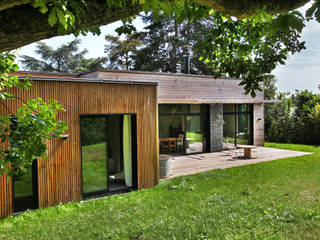 EC-Bois | Maison Aubry | Montfort l'Amaury, EC-BOIS EC-BOIS Maisons modernes Bois d'ingénierie Effet bois