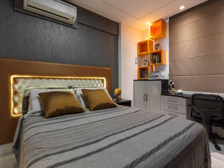 Apartamento Henry, DUE Projetos e Design DUE Projetos e Design Chambre classique Bois Effet bois