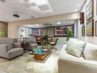 Apartamento Renaissence, DUE Projetos e Design DUE Projetos e Design Minimalist living room Wood Wood effect