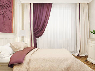 Интерьер спальной комнаты, Студия дизайна Натали Студия дизайна Натали Klassische Schlafzimmer
