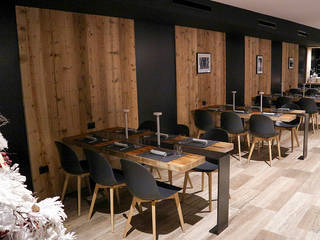 RISTORANTE A CORVARA, RI-NOVO RI-NOVO พื้นที่เชิงพาณิชย์ ไม้ Wood effect