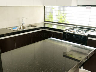 Black Galaxy Granite Kitchen Countertop and Island in Talisay City, Stone Depot Stone Depot ห้องครัว