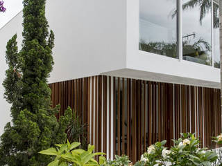 Casa cuatro , Diego Jobell Arquitectos Diego Jobell Arquitectos ミニマルスタイルな 壁&床 木 木目調