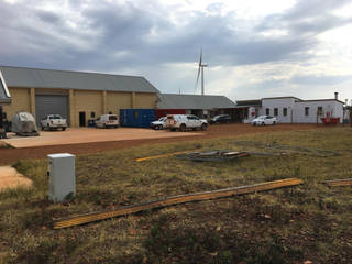 Construction photos of the Jeffries Bay Wind Farm's 'Operations & Maintenance Building' , Till Manecke:Architect Till Manecke:Architect Commercial spaces