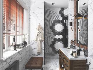 Ванная комната, Diveev_studio#ZI Diveev_studio#ZI Ванная в стиле лофт