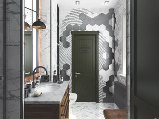 Ванная комната, Diveev_studio#ZI Diveev_studio#ZI Industrial style bathroom