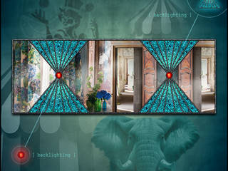 Настенное зеркало Тиффани с подсветкой - WATER FOR ELEPHANTS, KAGADATO KAGADATO Tropical style bedroom Glass Multicolored