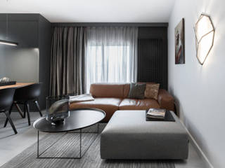 Apartament w Sopocie 2017, formativ. indywidualne projekty wnętrz formativ. indywidualne projekty wnętrz Living room Black