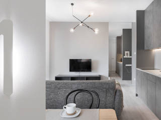 2 Mieszkania w Gdańsku 2017, formativ. indywidualne projekty wnętrz formativ. indywidualne projekty wnętrz Modern living room Grey