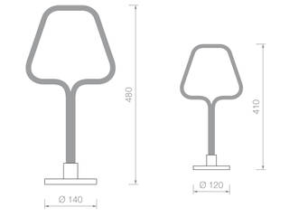 Lámpara de sobremesa LED, Salamandra Luz Salamandra Luz Casas modernas