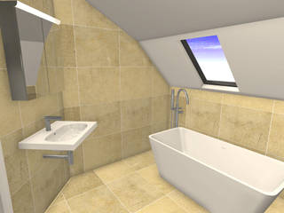 Case Study: Isleworth, TW7, BathroomsByDesign Retail Ltd BathroomsByDesign Retail Ltd Baños de estilo moderno