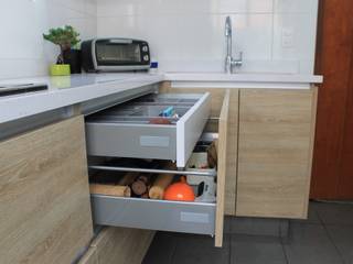 Remodelación Cocina, Tagez Design Tagez Design Scandinavian style kitchen Wood Wood effect