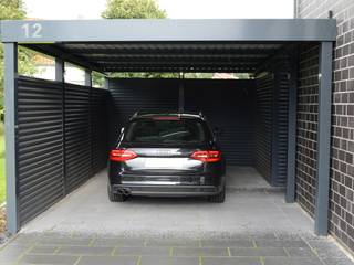 Stahlcarport als Eyecatcher, Carportking.de - Mathias Hinz Carportking.de - Mathias Hinz Garagens abertas Ferro/Aço