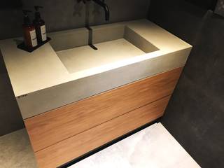 Bathcreate Luxum - umywalki o betonowej strukturze, Luxum Luxum Nowoczesna łazienka Beton
