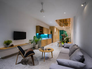 LESS house , workshop.ha workshop.ha Moderner Flur, Diele & Treppenhaus