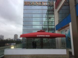 COFEE RED ŞEMSİYESİ, Akaydın şemsiye Akaydın şemsiye Modern conservatory Iron/Steel Red