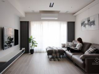 客廳 極簡室內設計 Simple Design Studio Living room White