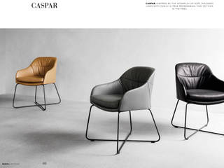 Stuhl CASPAR designed by Sven Dogs for WON Design , sven dogs sven dogs Skandinavische Wohnzimmer Leder Schwarz