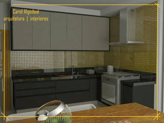 Projeto 3D de cozinha!, Algodoal Arquitetura Algodoal Arquitetura Muebles de cocinas Madera Acabado en madera