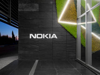 Escritório Nokia, Traços Interiores Traços Interiores Передний двор Дерево Эффект древесины