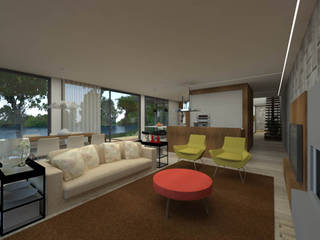 Casa no Minho (nascente), Gerês - SHI Studio Interior Design, ShiStudio Interior Design ShiStudio Interior Design Modern living room