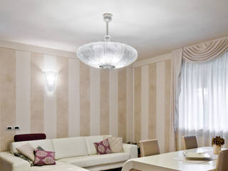 Plafoniera e lampada da parete moderna Space Age., MULTIFORME® lighting MULTIFORME® lighting Modern Living Room Glass Transparent