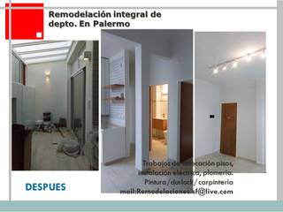 Remodelacion de departamento en Palermo , Remodelaciones SF Remodelaciones SF