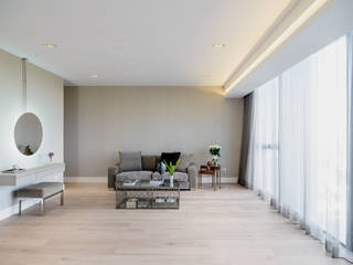 13 N, NIVEL TRES ARQUITECTURA NIVEL TRES ARQUITECTURA Modern style bedroom Wood Beige