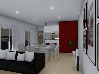 Vivienda compacta y funcional, ARBOL Arquitectos ARBOL Arquitectos Modern living room