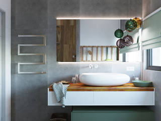 Дизайн детских комнат 40 кв.м., Дизайн студия Simply House Дизайн студия Simply House Salle de bain minimaliste