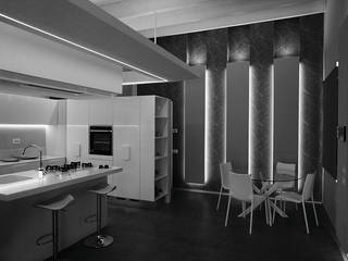 D'E&F apartment, Studio ARCHEXTE' _ Vincenzo Castaldi Architetto Studio ARCHEXTE' _ Vincenzo Castaldi Architetto ห้องนั่งเล่น