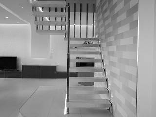 D&AV apartment, Studio ARCHEXTE' _ Vincenzo Castaldi Architetto Studio ARCHEXTE' _ Vincenzo Castaldi Architetto บันได