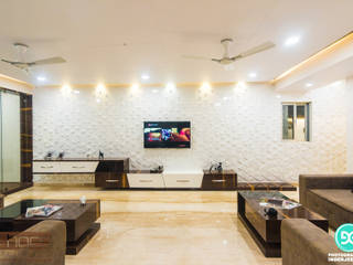 Contemporary Interiors at Surat, HGCG Architects HGCG Architects Вітальня