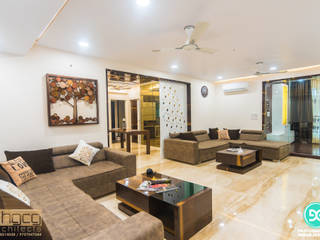 Contemporary Interiors at Surat, HGCG Architects HGCG Architects 모던스타일 거실