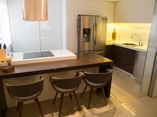 A cozinha do apartamento novo!, realizearquiteturaS realizearquiteturaS Modern Kitchen