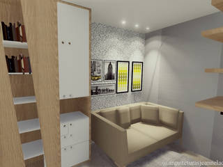 Quarto multiuso, realizearquiteturaS realizearquiteturaS Modern style bedroom
