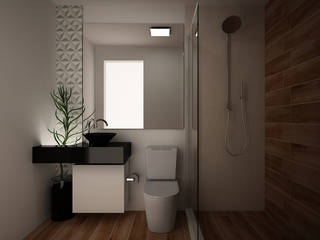 Apartamento DF, Area 3 Arquitetura Area 3 Arquitetura Modern bathroom Wood effect