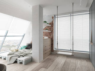 APARTMENT LUMIERE, Suiten7 Suiten7 Industrial style study/office White