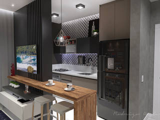 Studio, Rodrigo Westerich - Design de Interiores Rodrigo Westerich - Design de Interiores Kitchen units Wood Wood effect