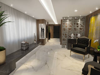 Hall de Entrada - Condomínio Residencial Mund, Rodrigo Westerich - Design de Interiores Rodrigo Westerich - Design de Interiores Modern Corridor, Hallway and Staircase Wood Wood effect