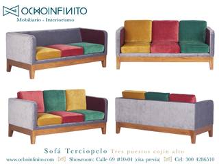 Nuestras piezas, OCHOINFINITO Mobiliario - Interiorismo OCHOINFINITO Mobiliario - Interiorismo Moderne Wohnzimmer Textil Bernstein/Gold